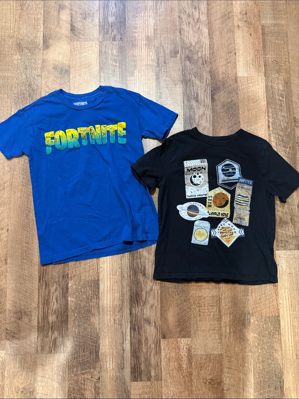 Blue & Black Kids' Graphic Tees - Size 10